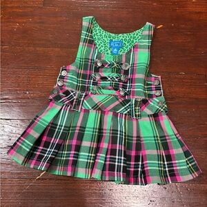Girls Early 2000s Plaid Dress
